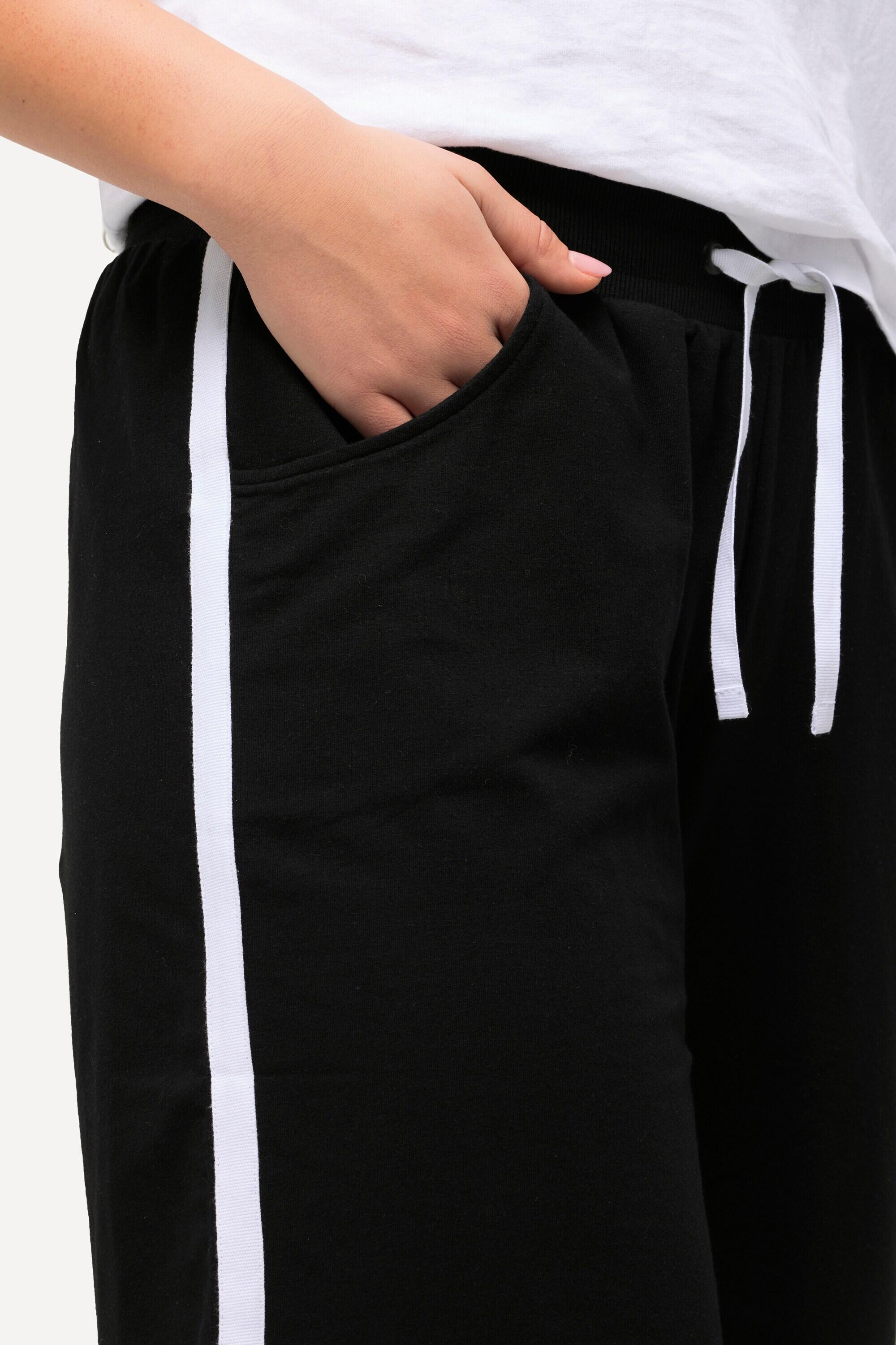 Dames Jersey short wijde pijp elastische tailleband strikbandje 3/5