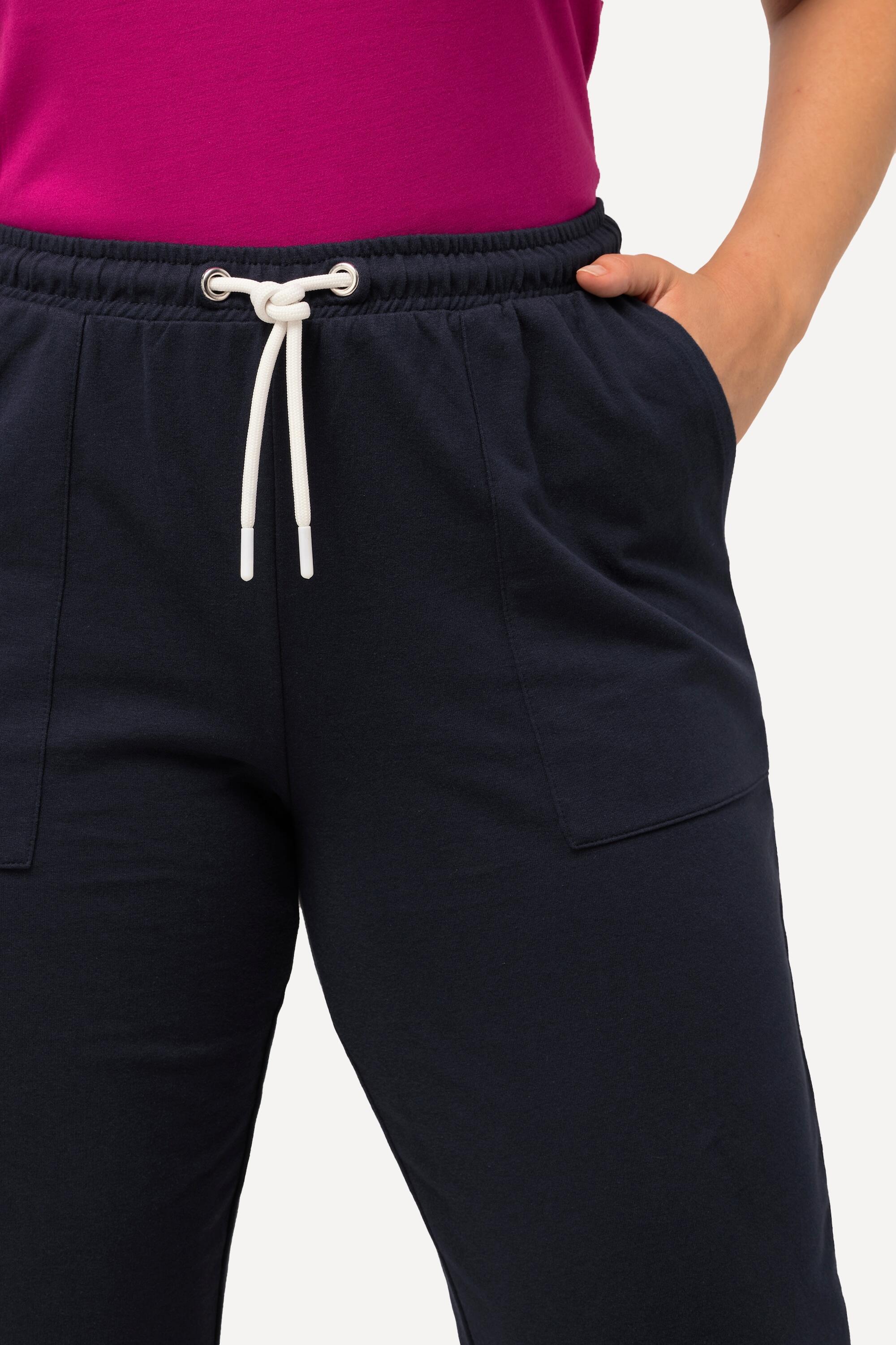Dames Joggingbroek rechte pijpen elastische band 3/5