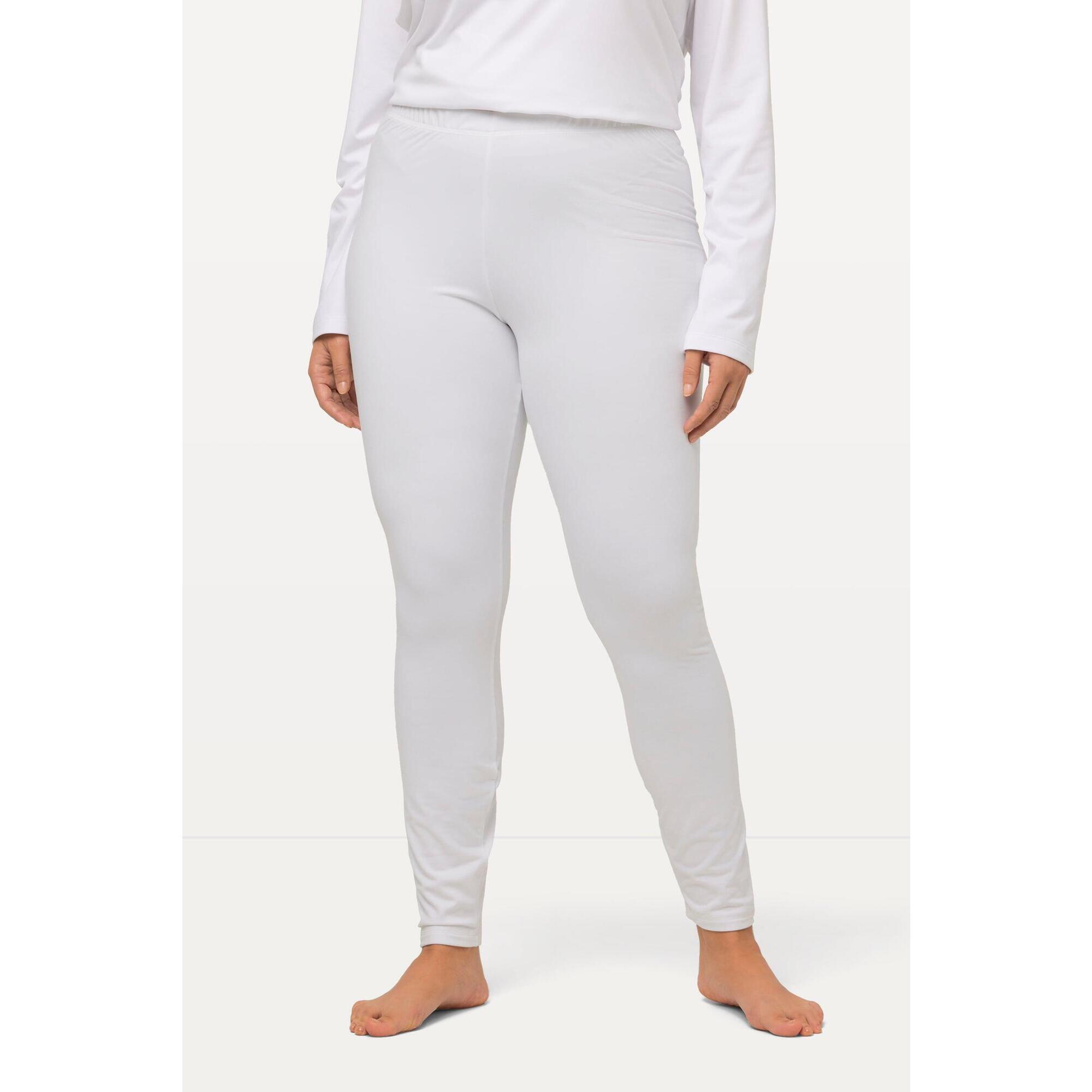 Ulla Popken - Femme Legging De Ski Fonctionnel Séchage Rapide - Pantalons - Blanc - Decathlon