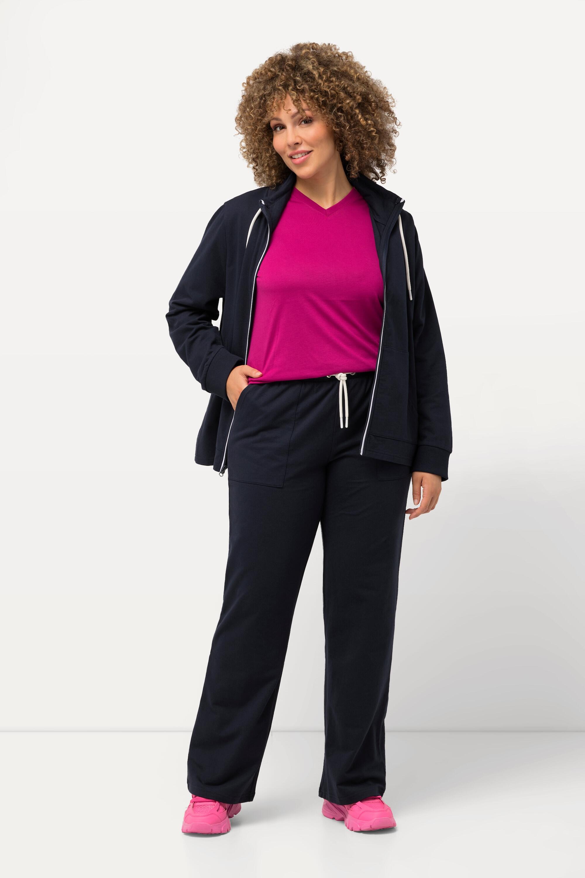 Dames Joggingbroek rechte pijpen elastische band 4/5