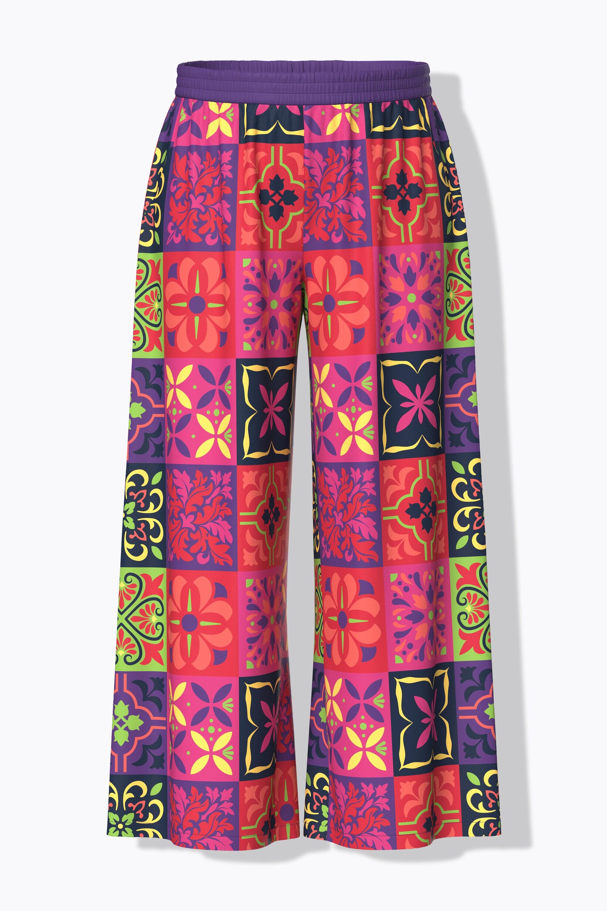 Femme Pantalon Palazzo jambe large ceinture élastique 7/7