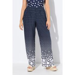 Femme Pantalon palazzo à pois. Jambe large et droite. Taille élastique