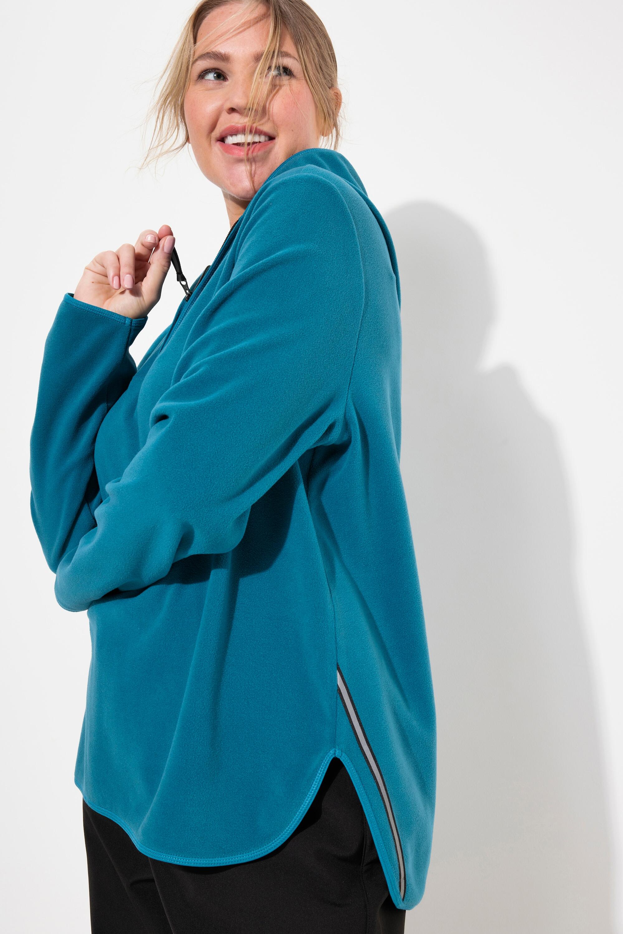 Femme Pull camionneur en polaire coupe courte et oversize matière recyclée 3/5