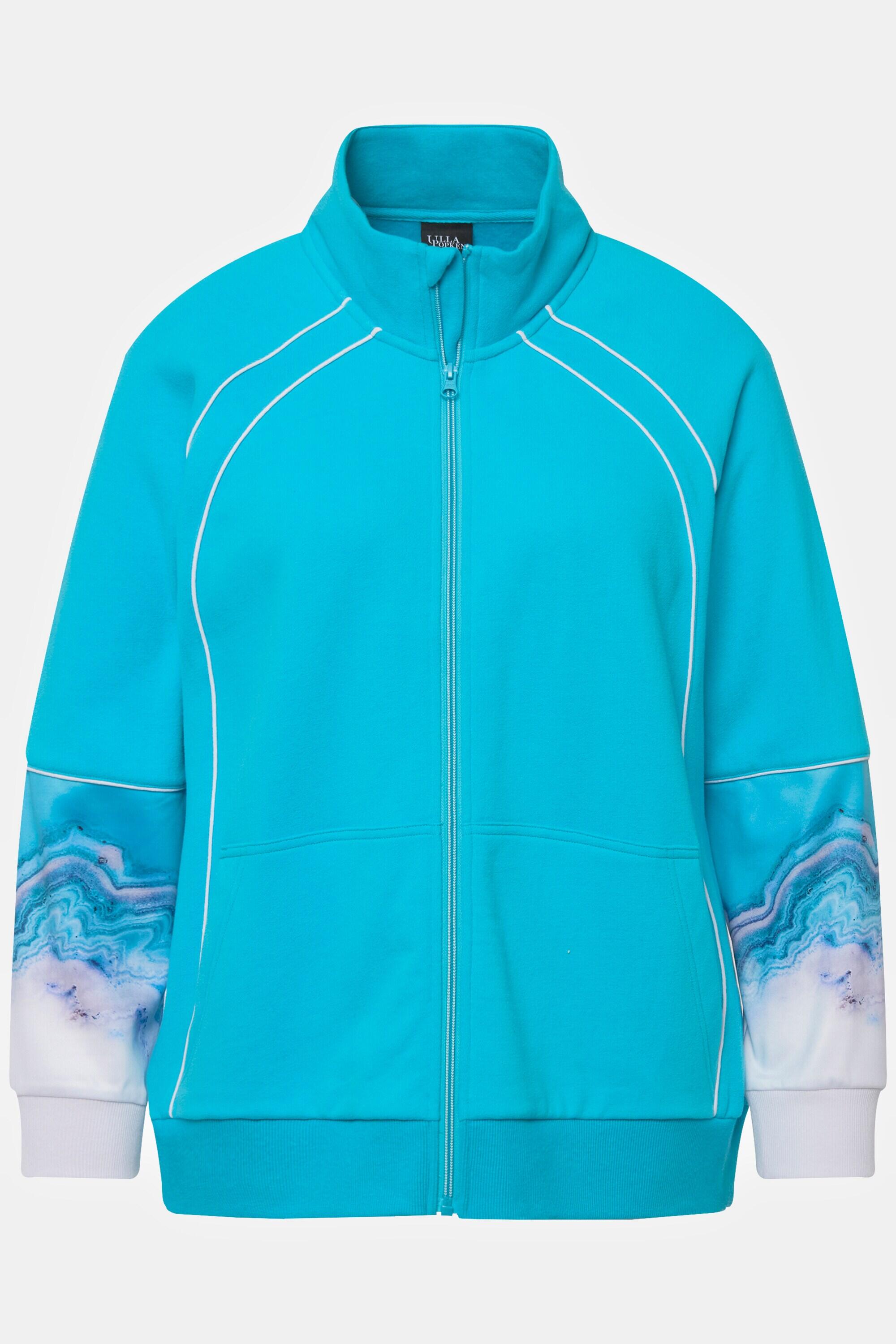 Femme Veste en molleton à col montant poche kangourou et passepoils fantaisie 5/5