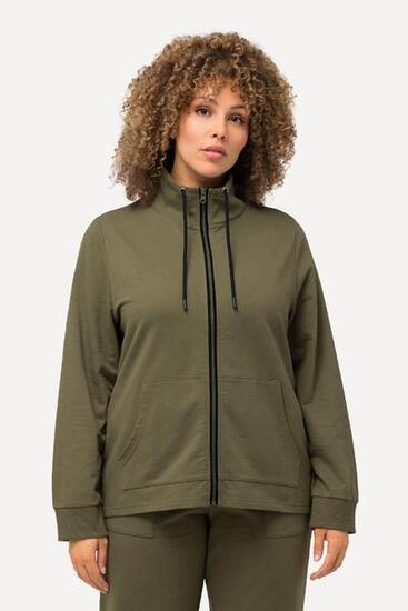 Femme Veste en molleton col montant et poche kangourou