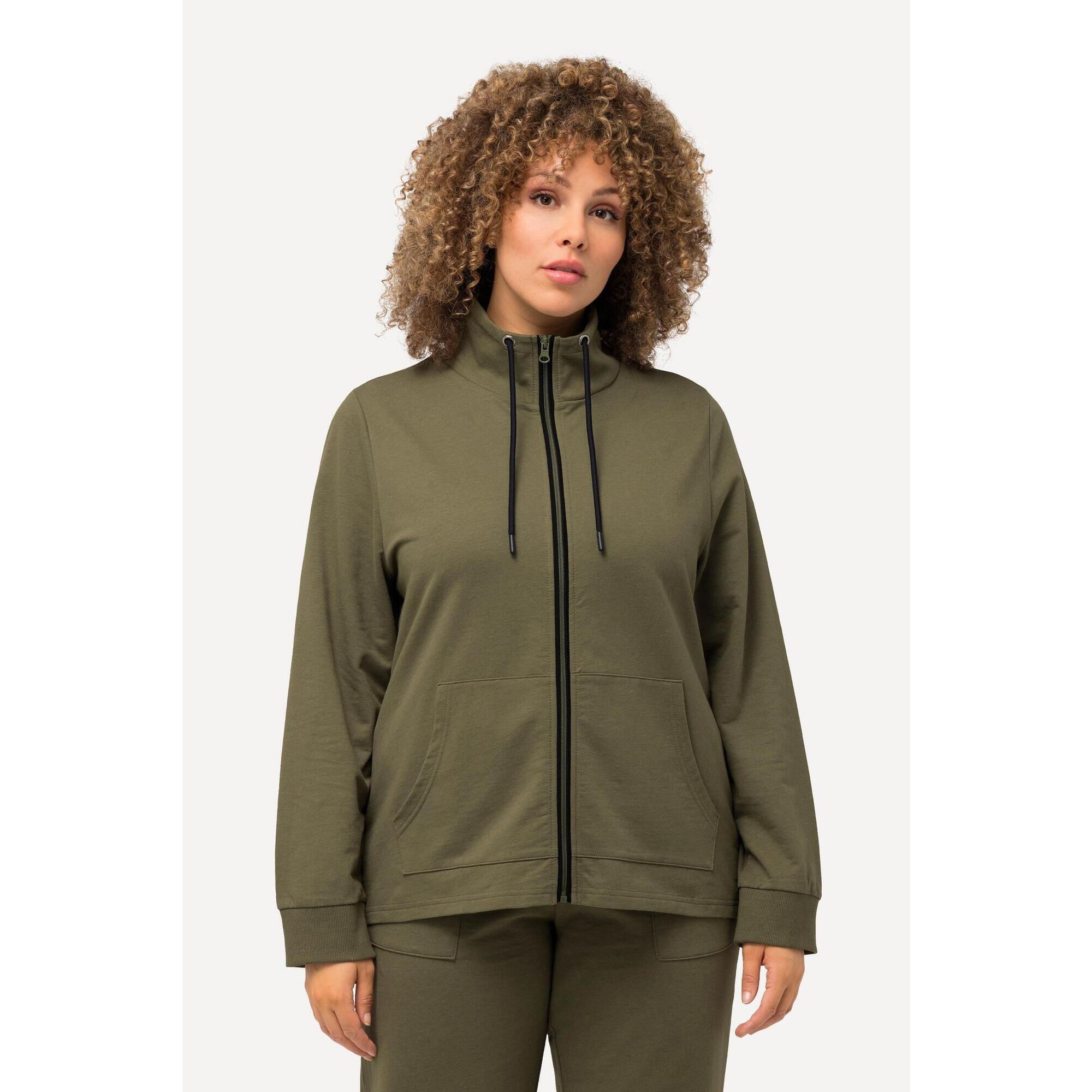 Femme Veste En Molleton Col Montant Et Poche Kangourou ULLA POPKEN Femme Veste En Molleton Col Montant Et Poche Kangourou ULLA POPKEN