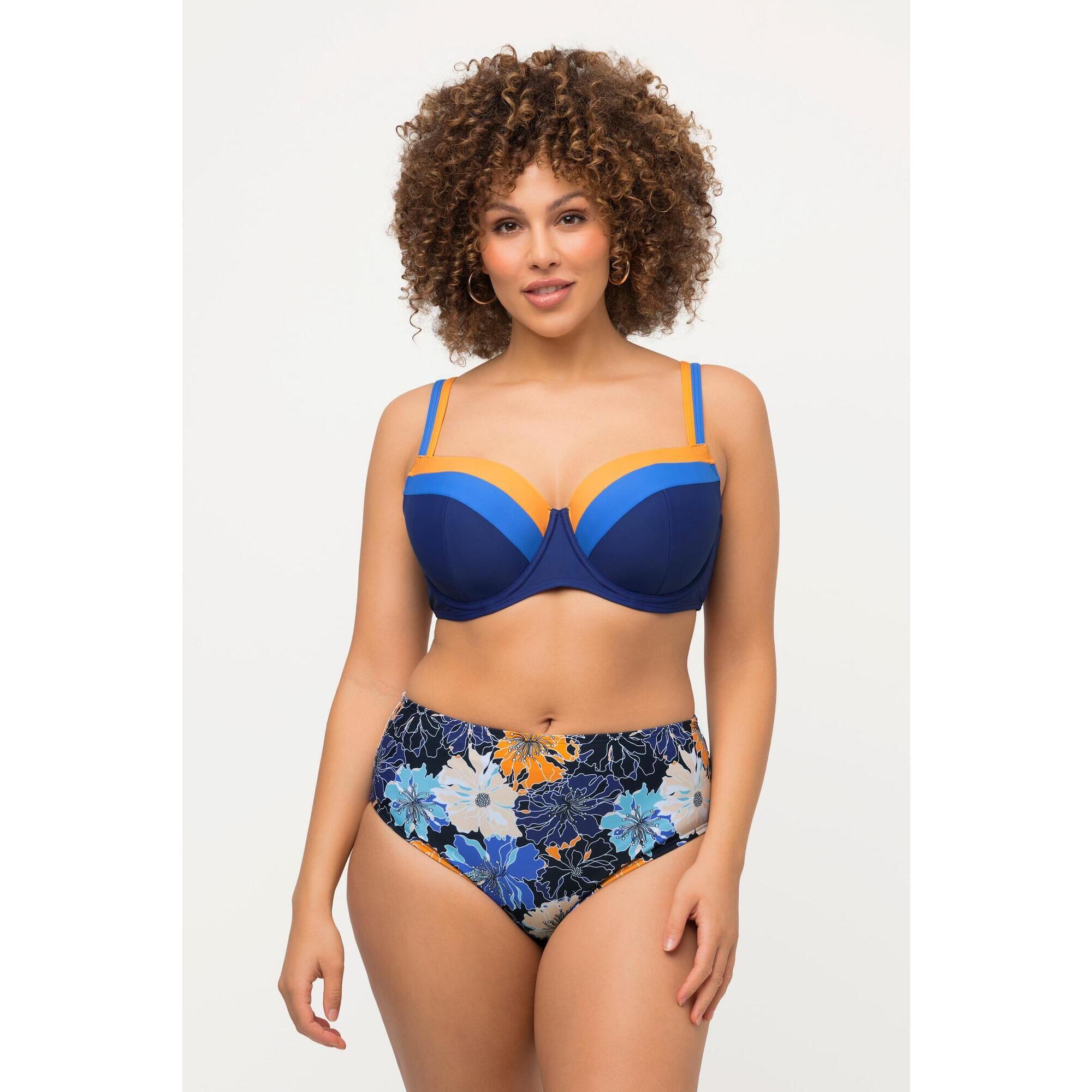 Damskie Bikini kwiaty miękkie miseczki fiszbiny miseczka D podwójne ramiączka