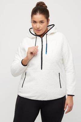 Dames fleece hoodie coördinaten print ritszakken lange mouwen