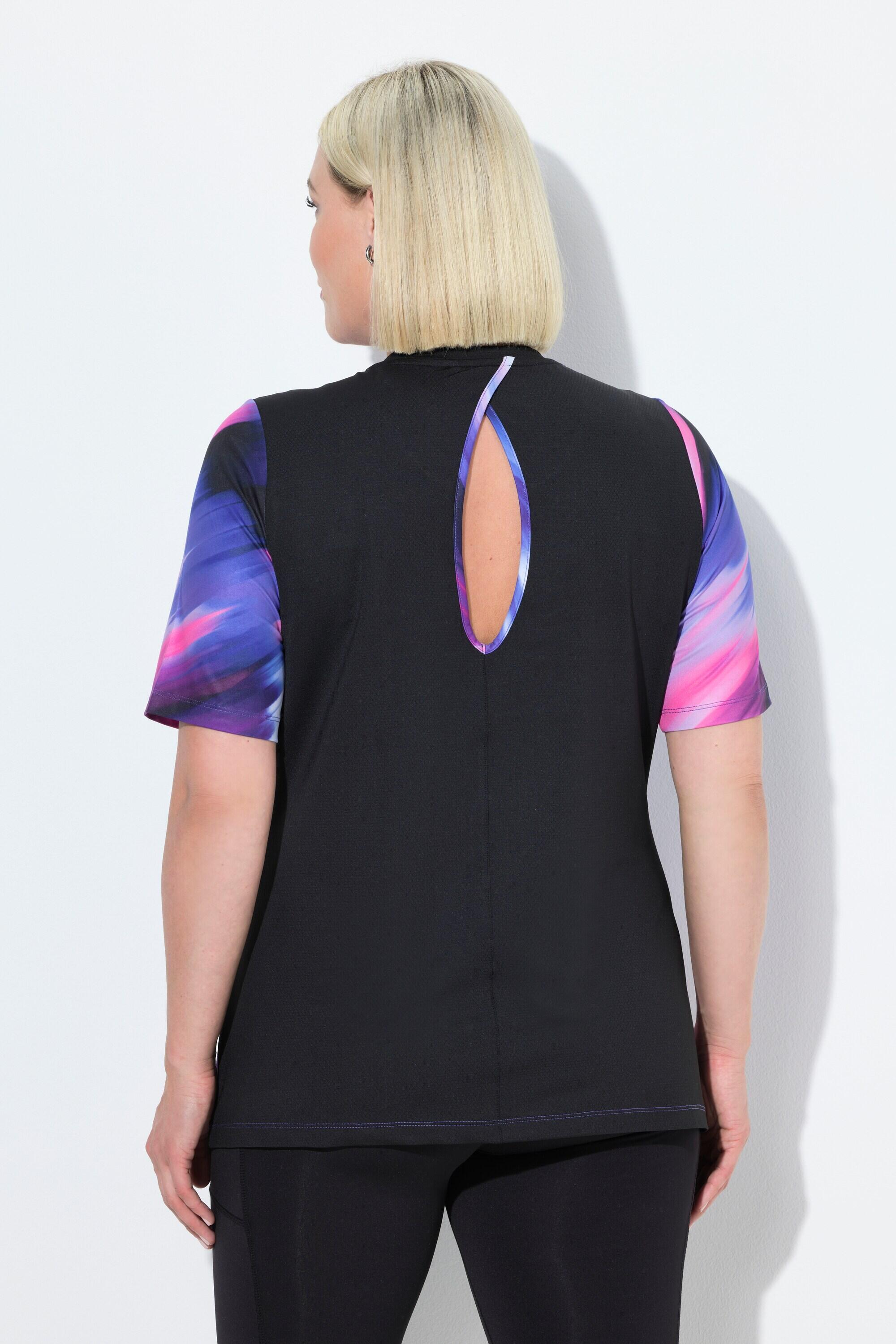 Femme T-shirt décolleté rond et manches courtes découpe dans le dos 7/11