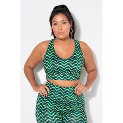 Femme Brassière de sport. Bonnets souples bande sous poitrine. Imprimé intégral