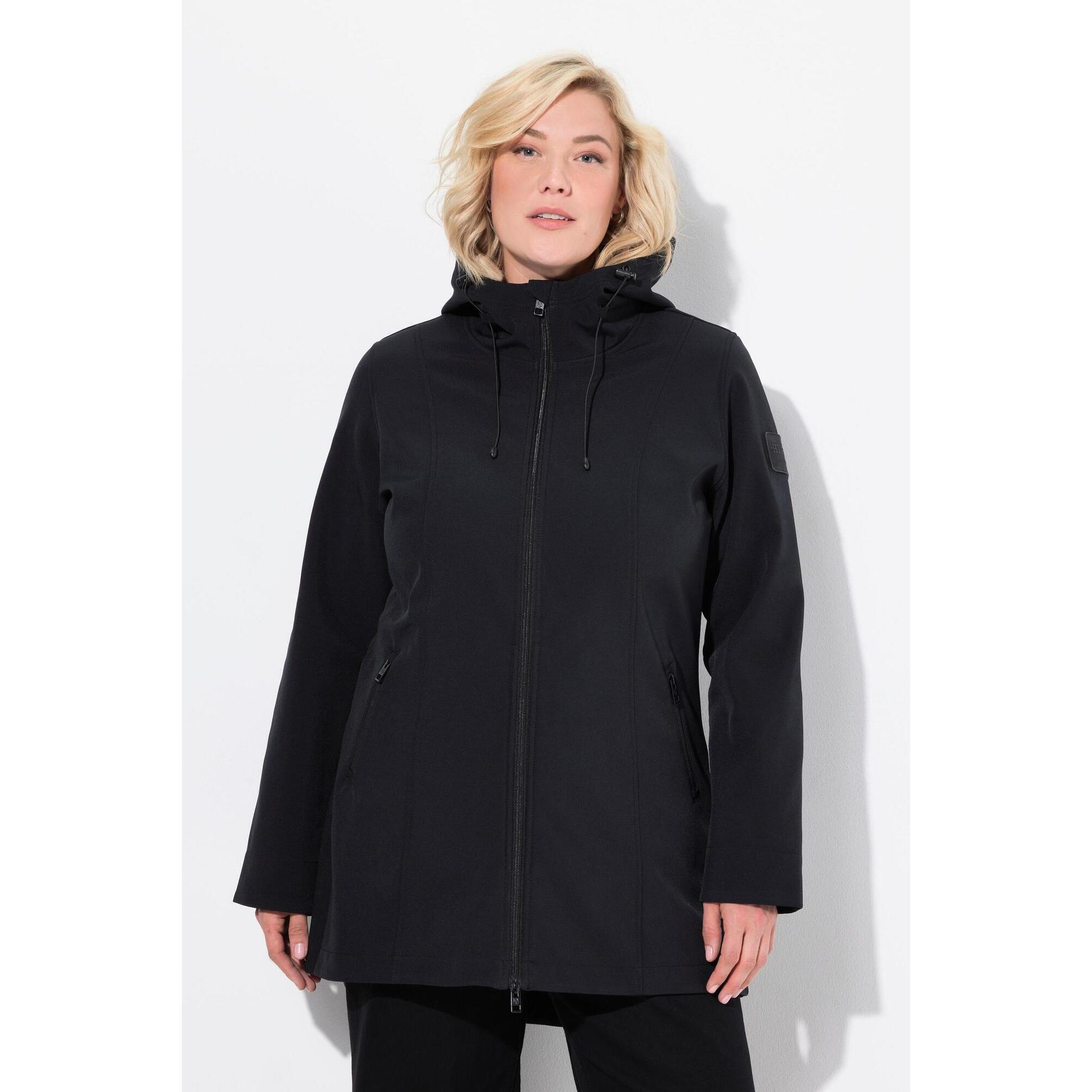 Ulla Popken - Femme Veste Softshell Hyprar Déperlante Doublure En Polaire - Softshell - Noir - Decathlon