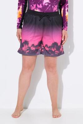 Dames functionele short mesh palmen wijde pijpen elastische tailleband