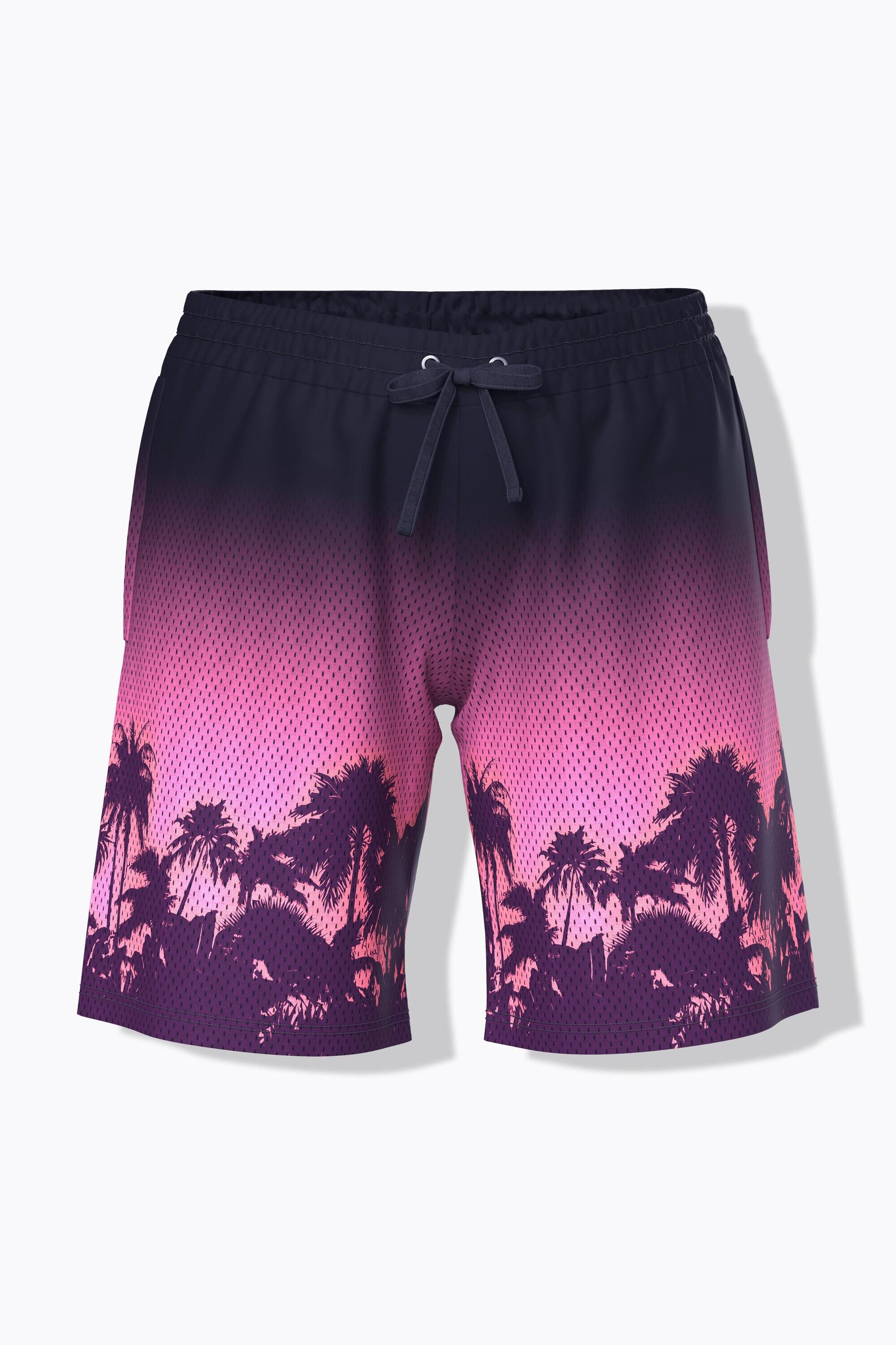 Damen Aktiv-Shorts Mesh Palmen weites Bein Elastikbund 13/13