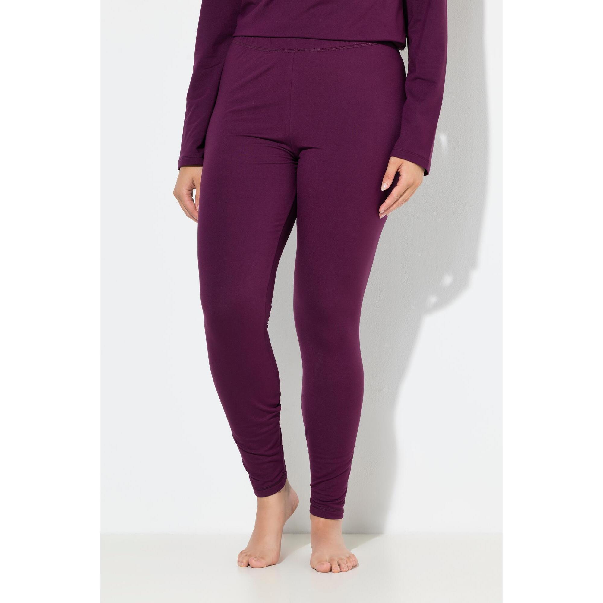Ulla Popken - Femme Legging De Ski Fonctionnel Séchage Rapide - Pantalons - Rouge - Decathlon