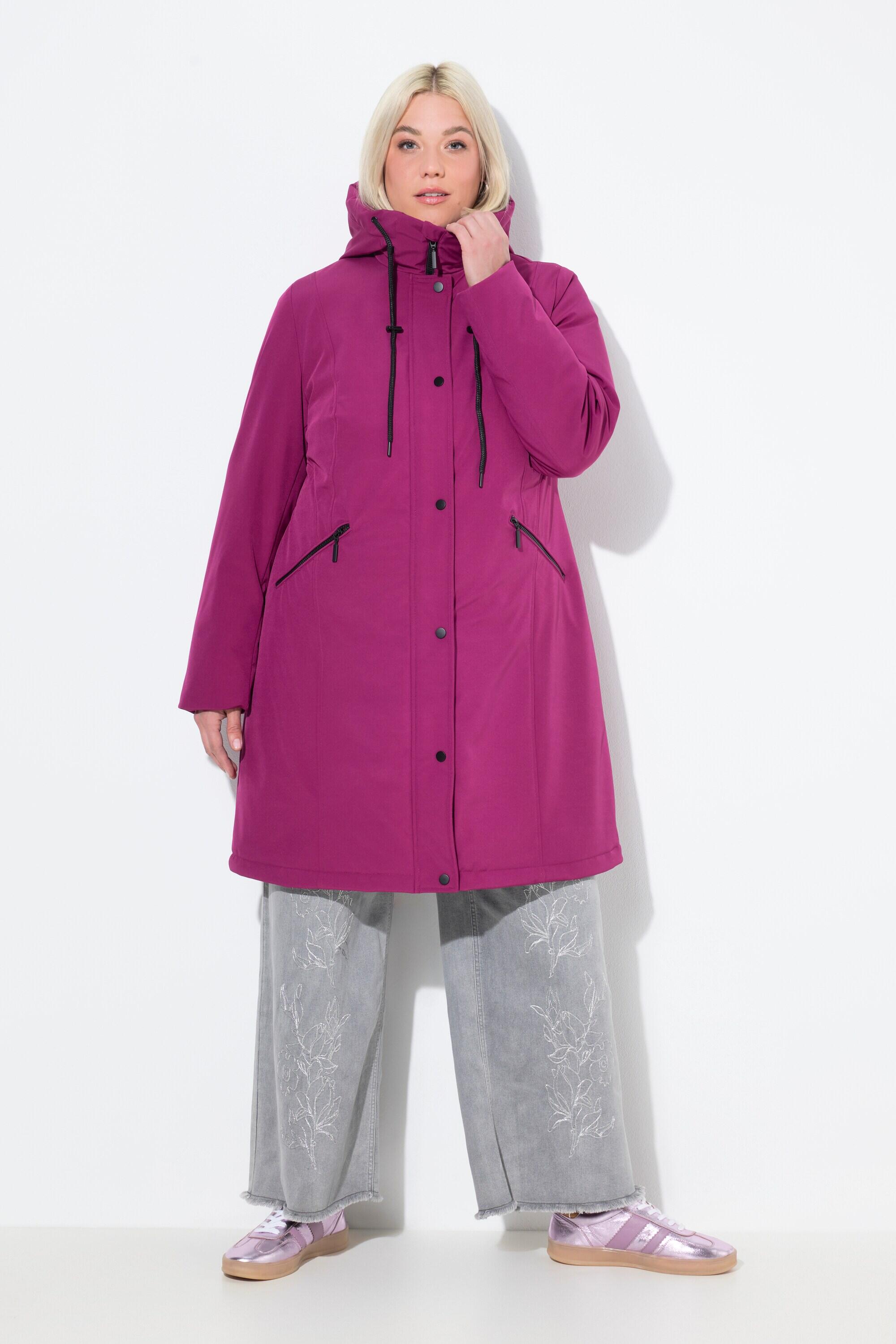 ULLA POPKEN Giacca tecnica donna HYPRAR con cappuccio, idrorepellente, lunga