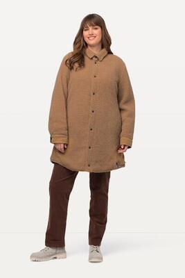 Damen Wendejacke Stepp/Teddy Hemdkragen Druckknöpfe