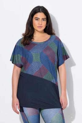 Dames functioneel shirt oversized korte mouw gerecycled