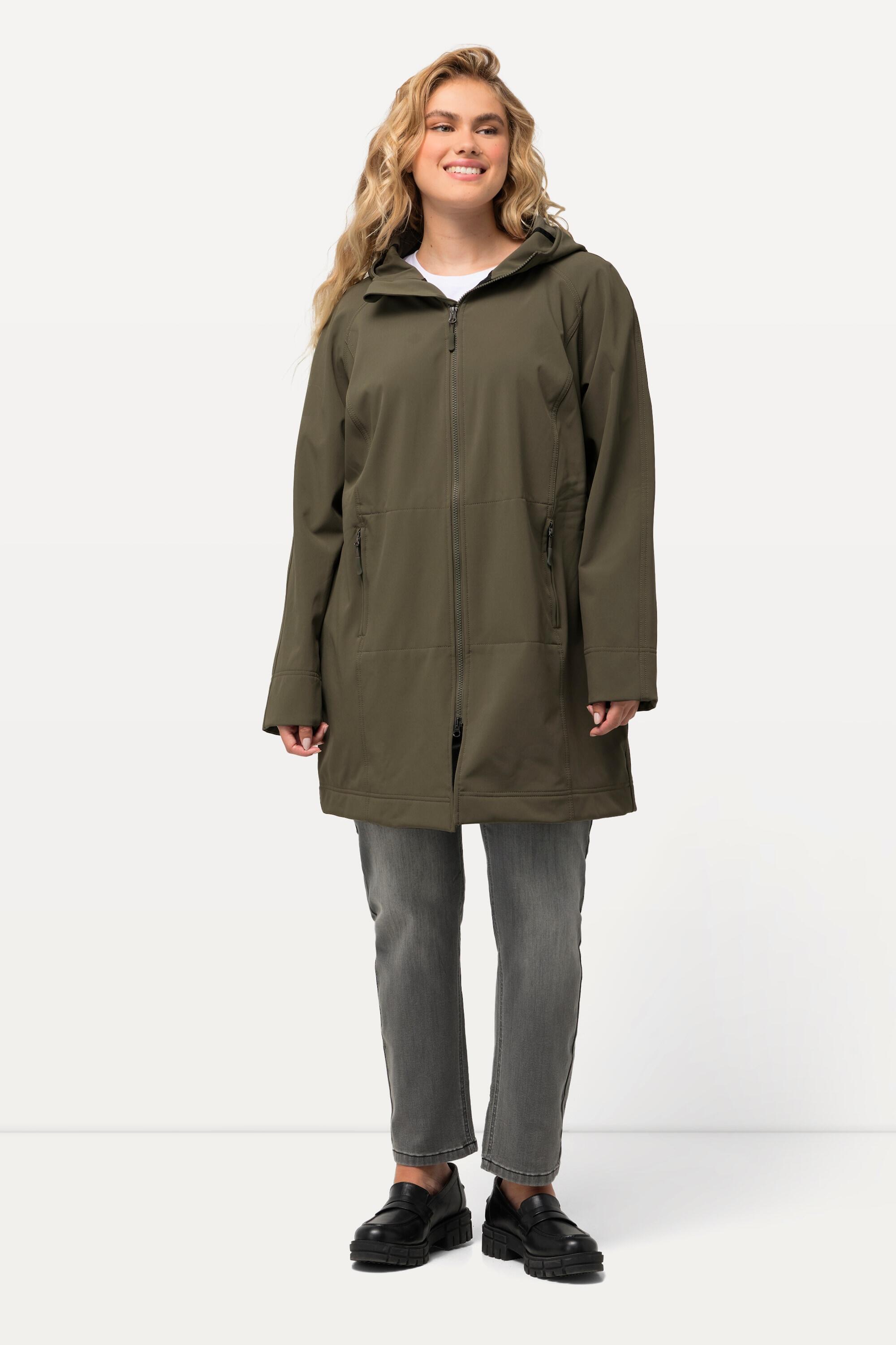 ULLA POPKEN Giacca softshell donna HYPRAR idrorepellente con fodera in pile, verde
