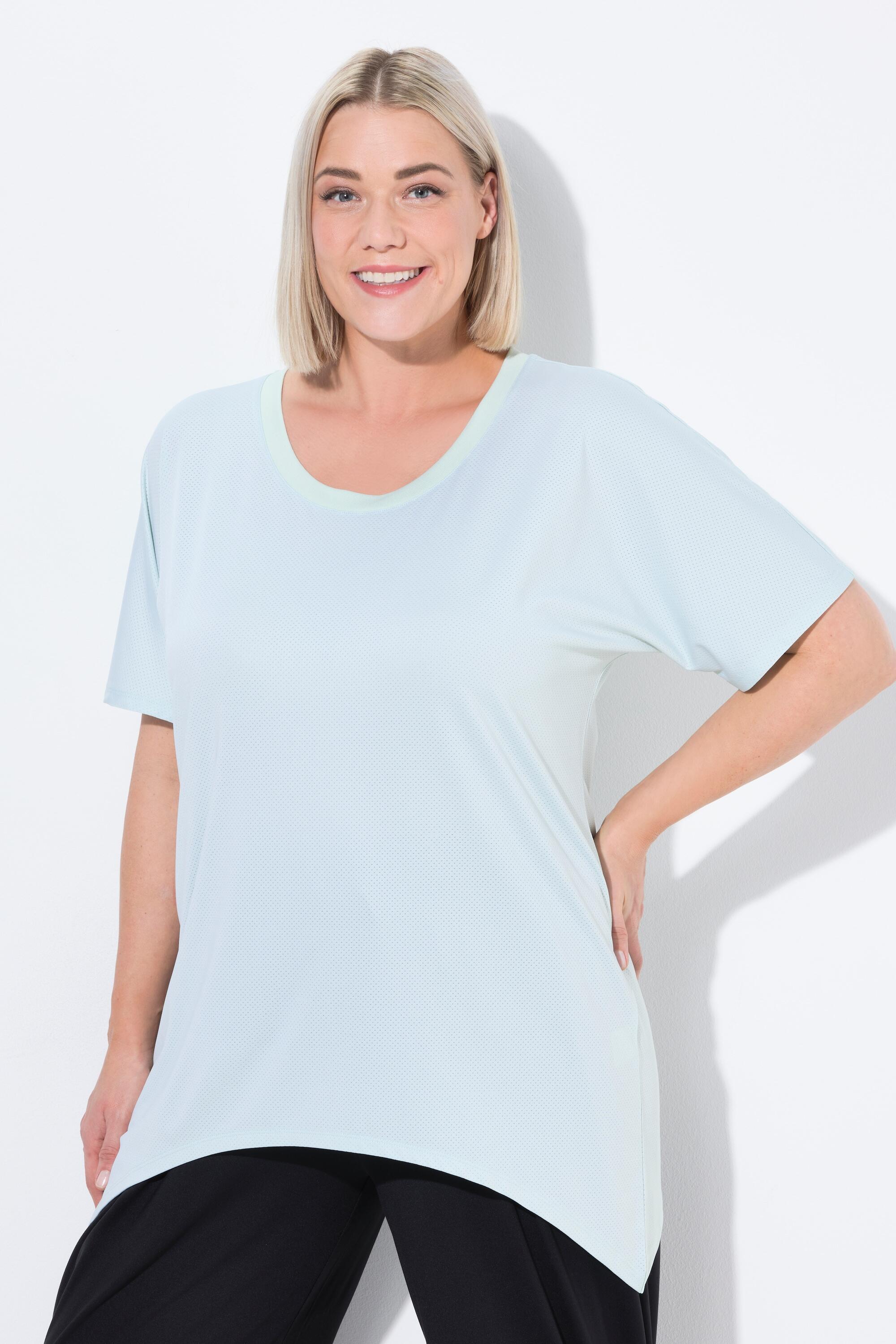 ULLA POPKEN T-shirt tecnico donna grigio girocollo maniche a pipistrello