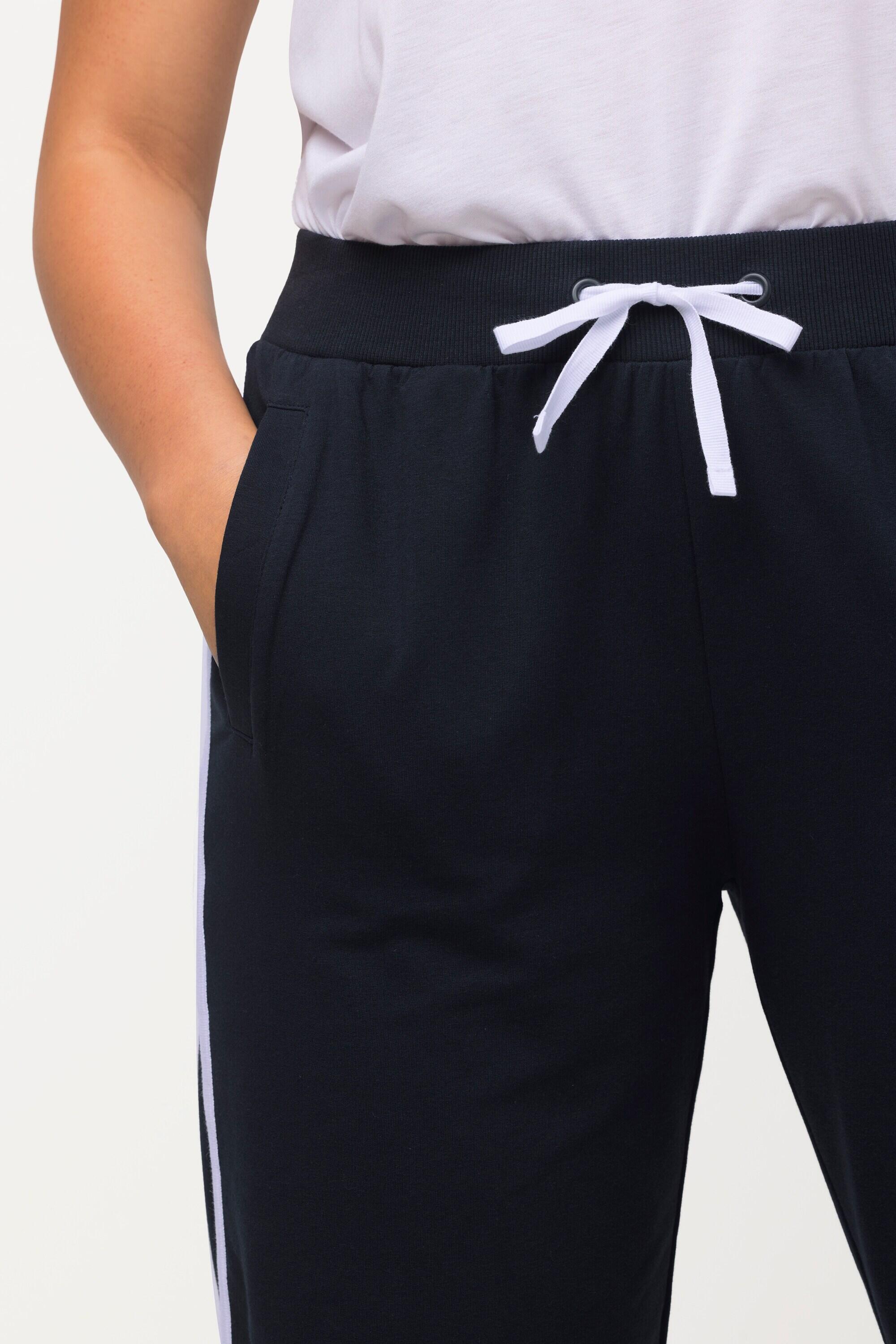 Dames Joggingbroek elastische tailleband zijstrepen 8/11
