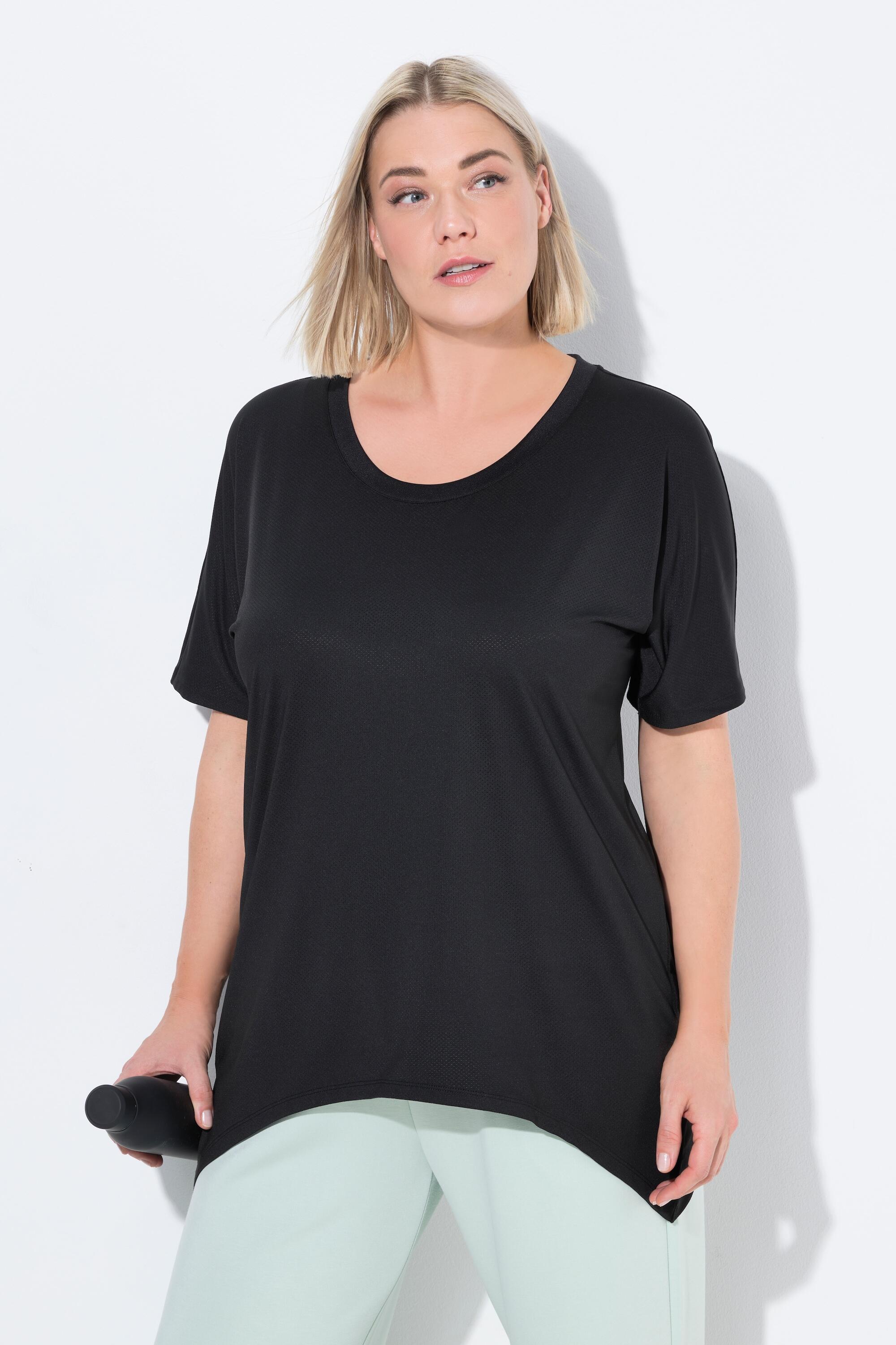 Femme T-shirt technique. Col rond et manches courtes chauve-souris. 6/7