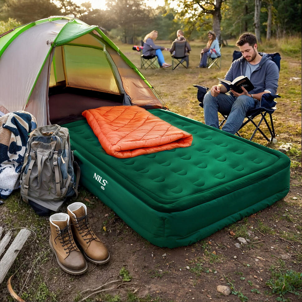 Materac dwuosobowy King Size + pompka elektryczna NC2808 Nils Camp