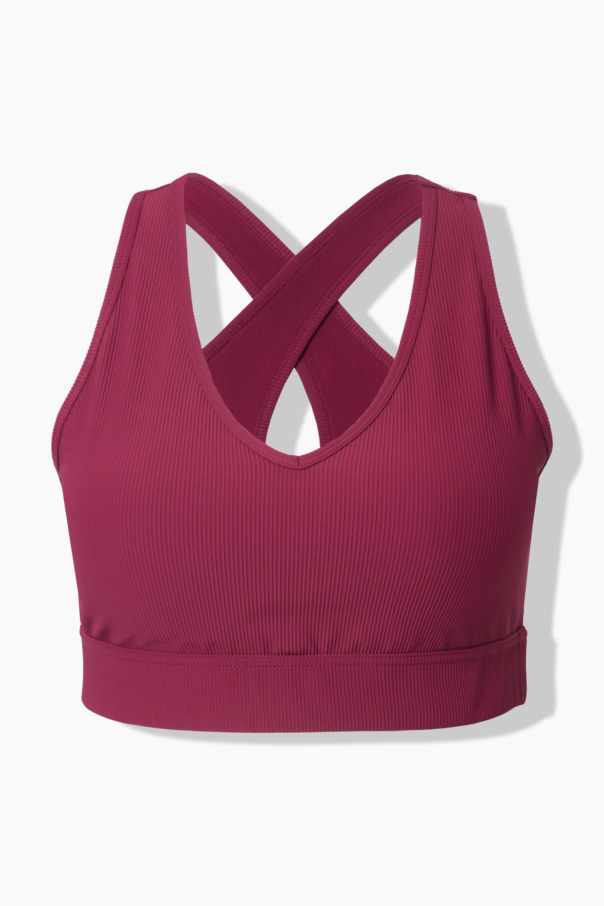 Femme Soutien-gorge en jersey côtelé avec bretelles croisées dans le dos 4/4