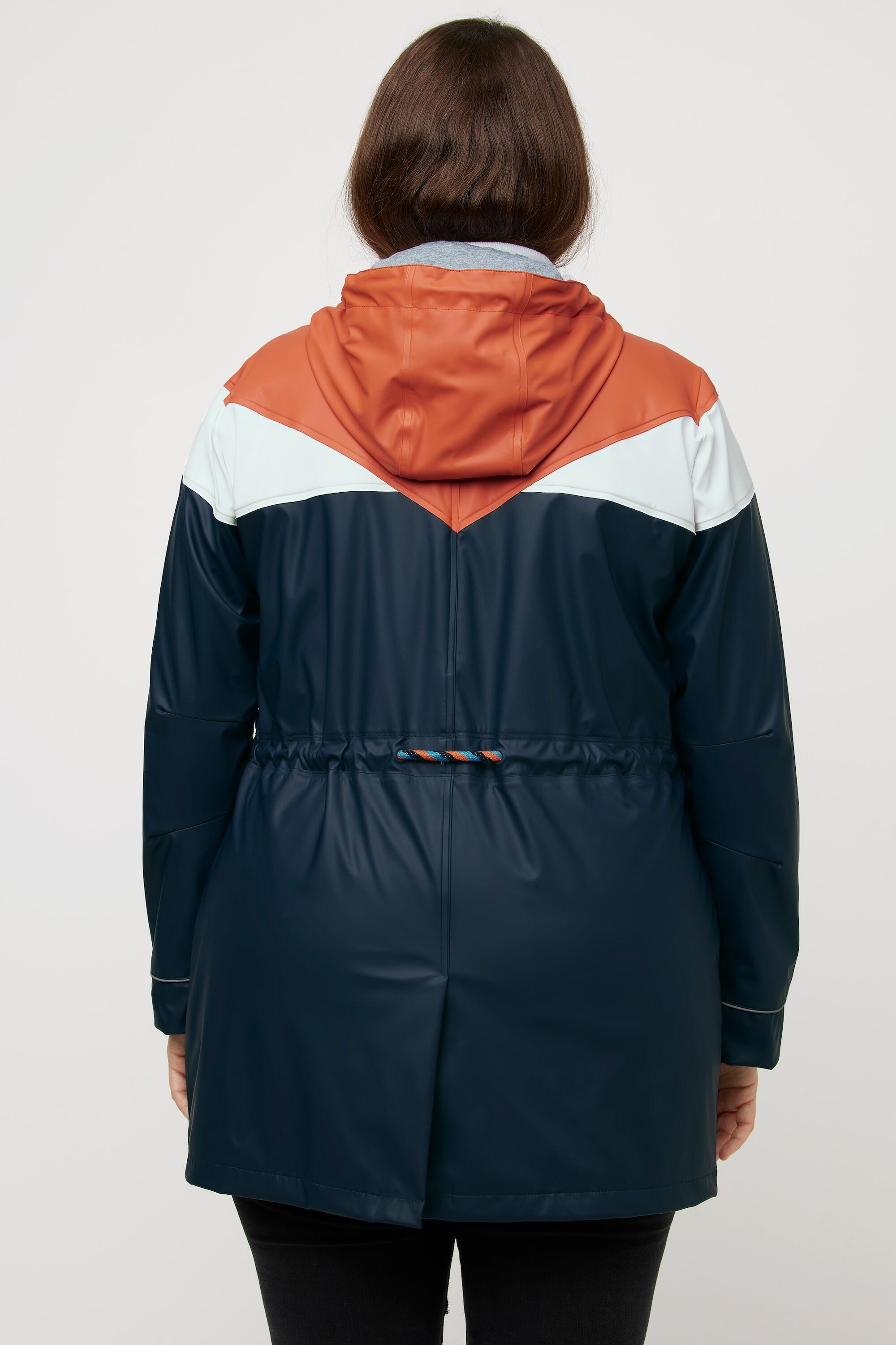 Femme Veste ciré HYPAR à-plat de couleurs capuche cordon coulissant 2/5