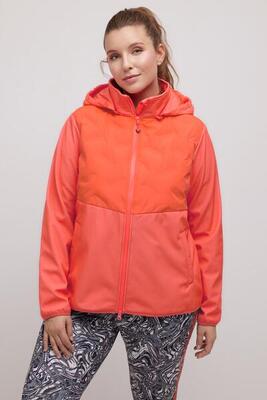Damen Funktions-Softshelljacke Steppeinsätze 2-Wege-Zipper