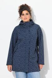 Femme Veste longue Softshell imperméable avec capuche motif gouttes de pluie