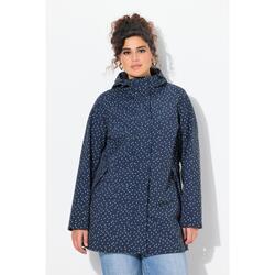 Femme Veste longue Softshell imperméable avec capuche motif gouttes de pluie