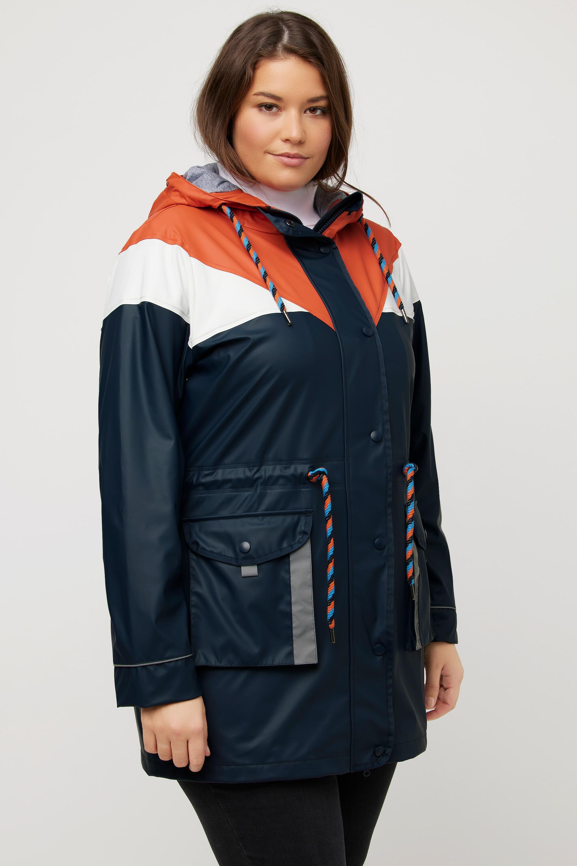 ULLA POPKEN Giacca cerata da donna HYPAR impermeabile 3.000 mm con cappuccio regolabile