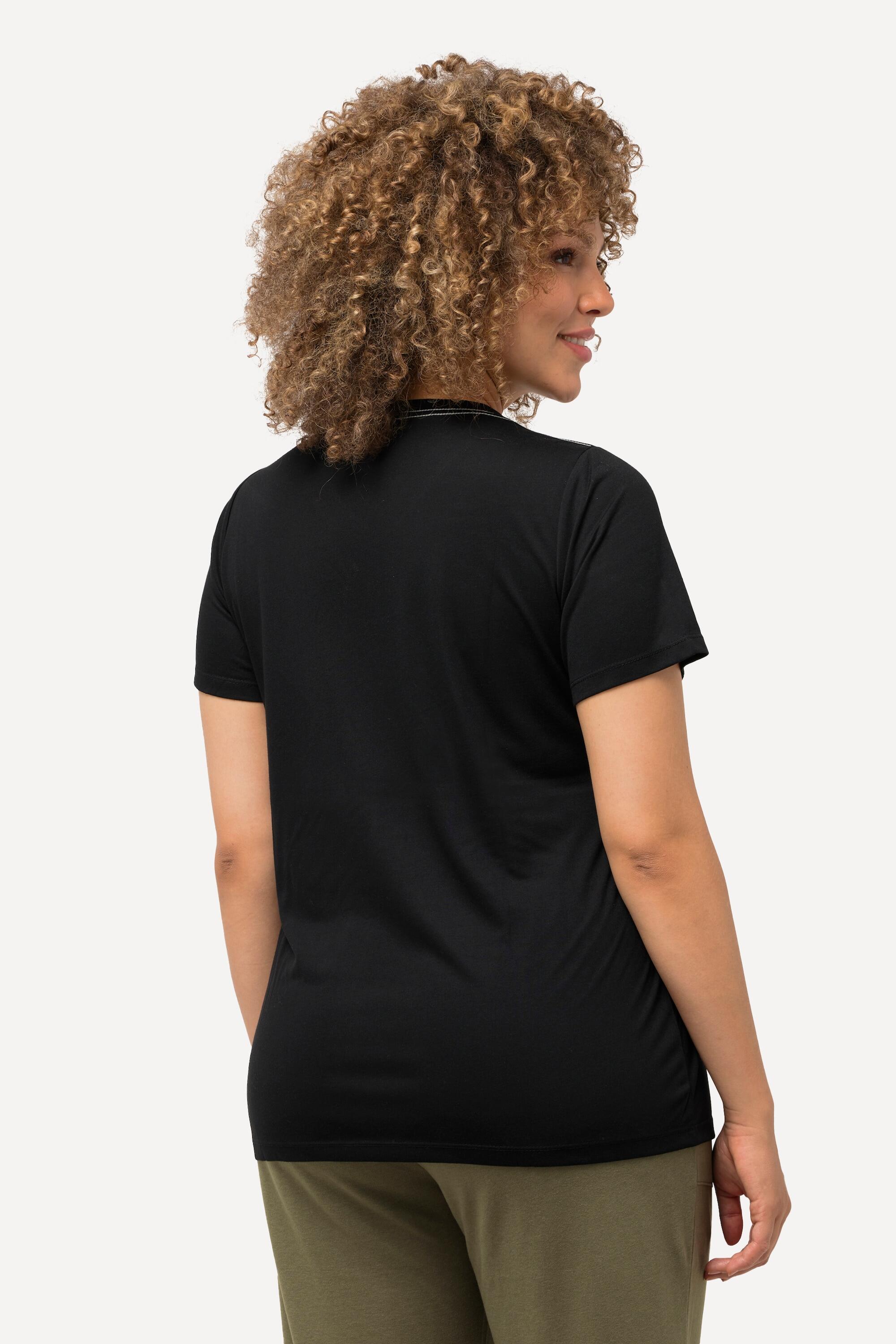 Femme T-shirt technique antibactérien décolleté en V et manches courtes 2/5