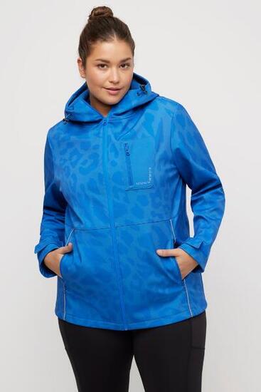 Dames HYPRAR softshell jas modieus luipaarddessin waterafstotend ademend