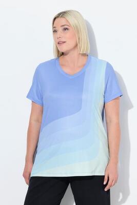 Dames yogashirt rimpelband op de rug v-hals korte mouwen