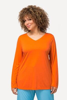 Dames functioneel shirt antibacterieel v-hals lange mouwen