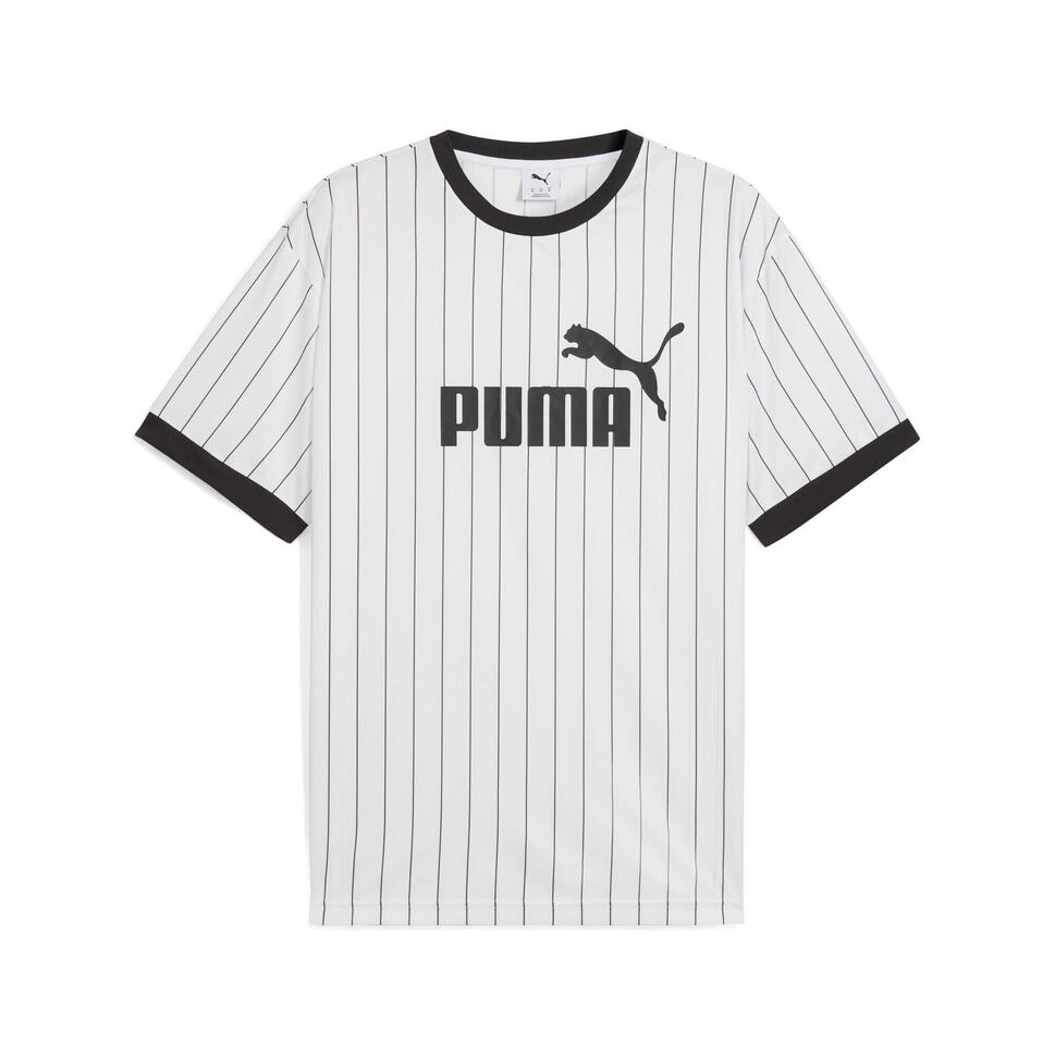 Męska koszulka Essentials w paski PUMA White