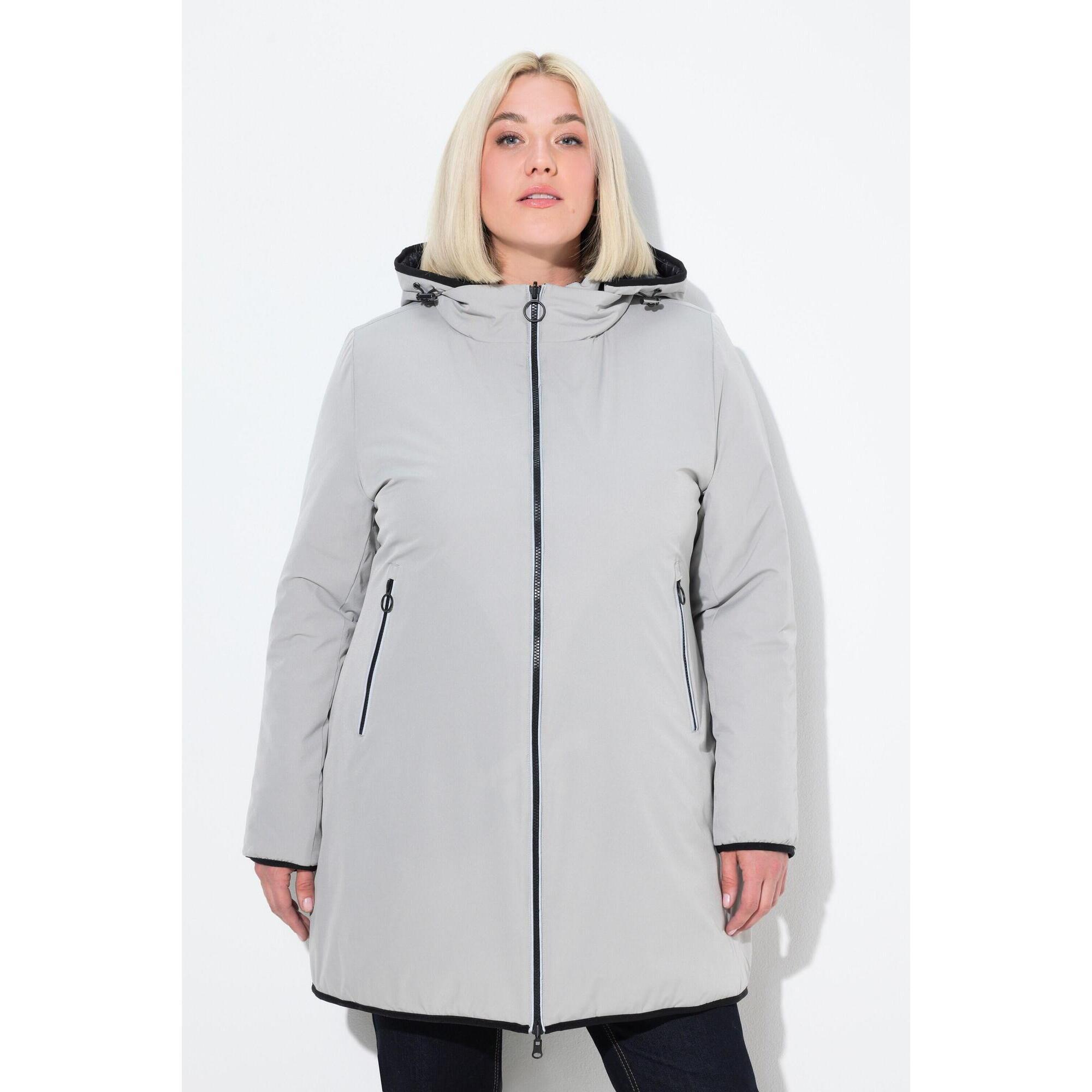 Ulla Popken - Femme Veste Matelassée Réversible Hyprar Élément Réfléchissant - Veste - Gris - Decathlon