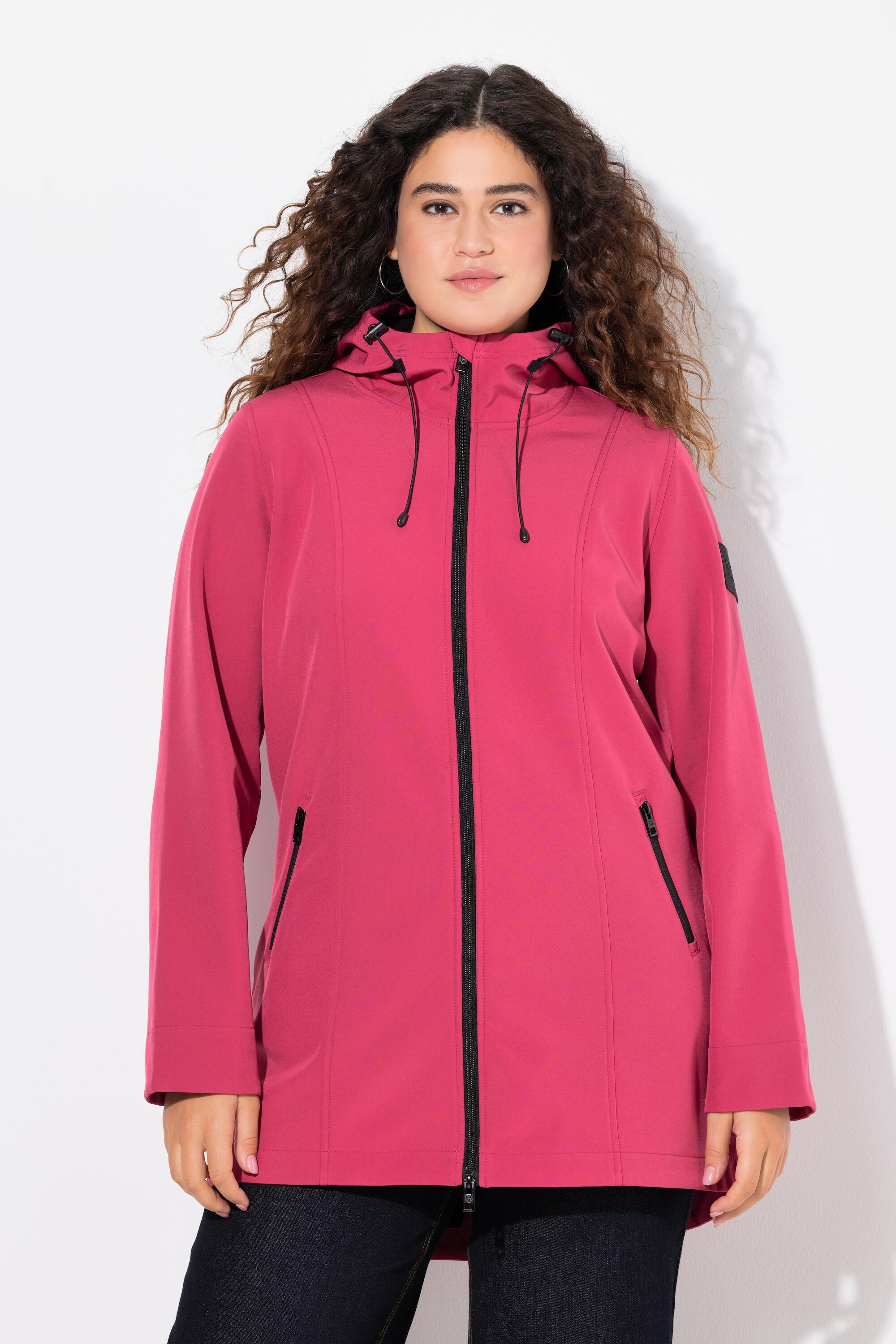 ULLA POPKEN HYPRAR Women's Long Softshell Jacket Waterproof A-Line, Fleece