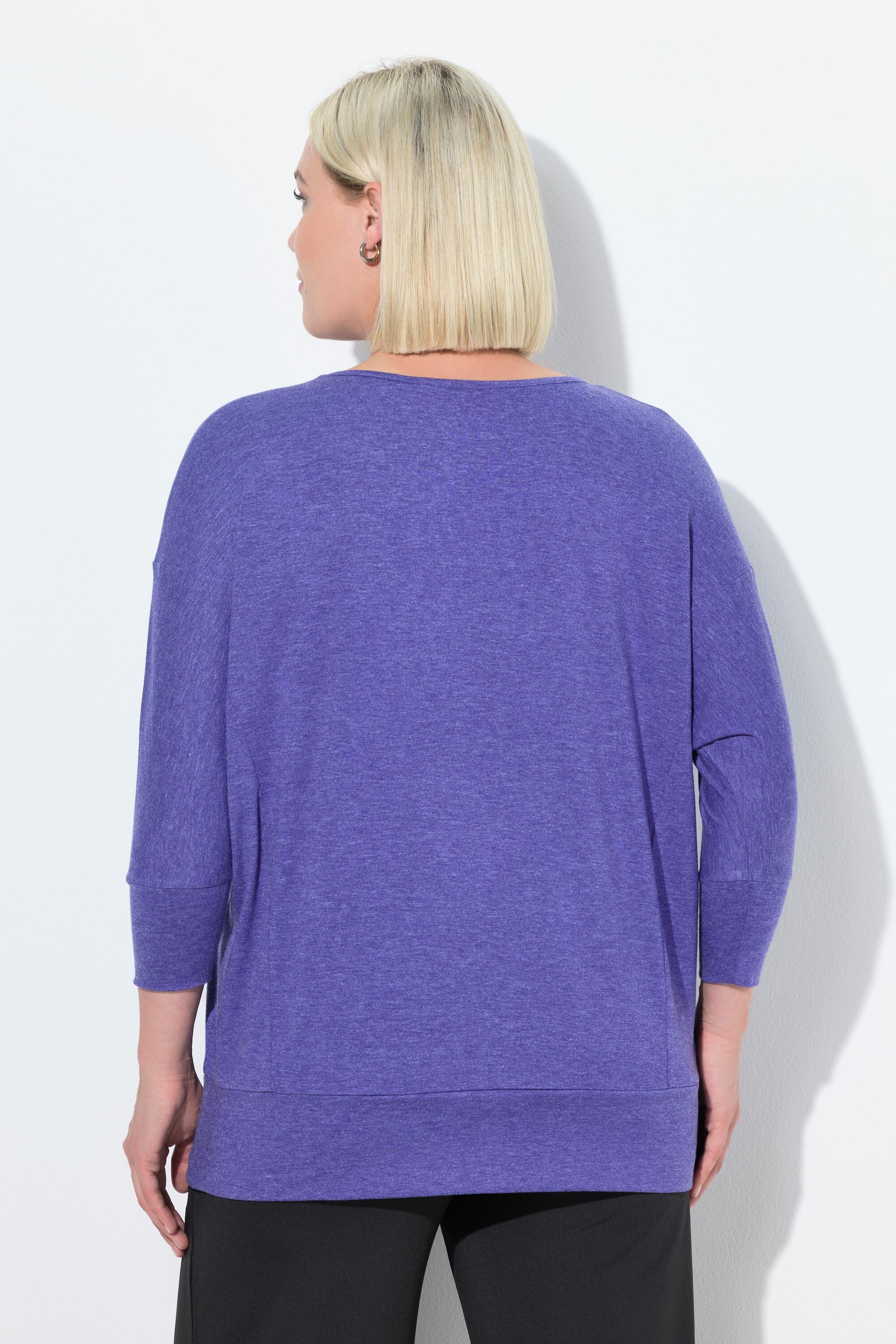 Femme T-shirt de sport oversize encolure bateau manches 3/4 2/6