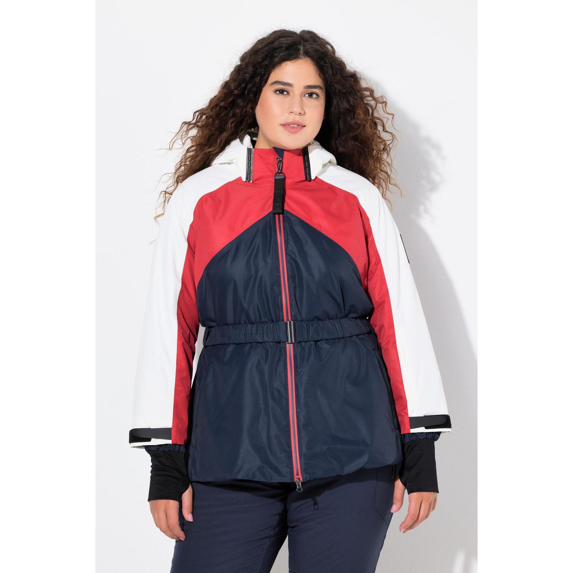 Ulla Popken - Femme Veste Technique Imperméable - Veste - Bleu - Decathlon