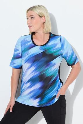 Damen T-Shirt Rücken-Cut-Out Rundhals Halbarm recycelt