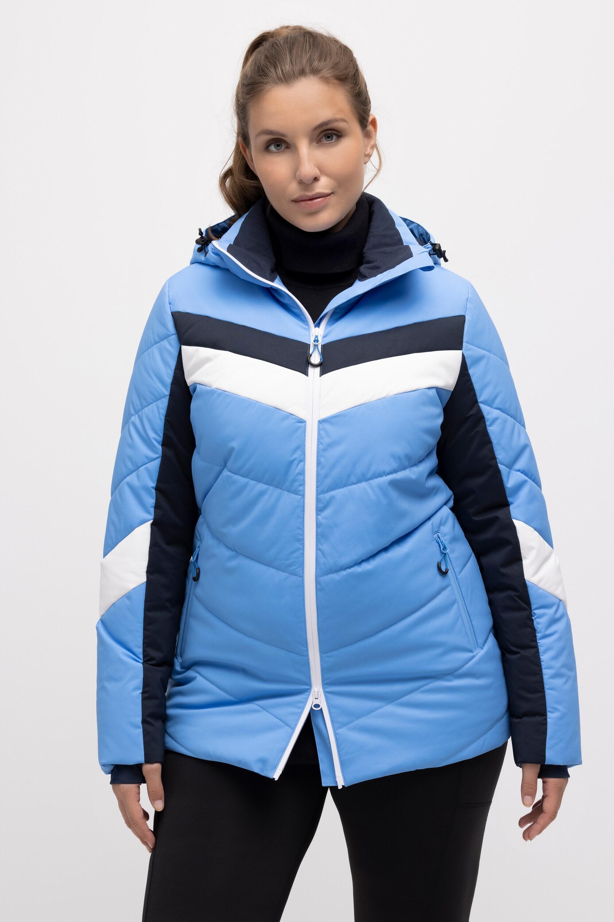 ULLA POPKEN Women's Plus-Size Waterproof Ski Jacket Blue/Turquoise