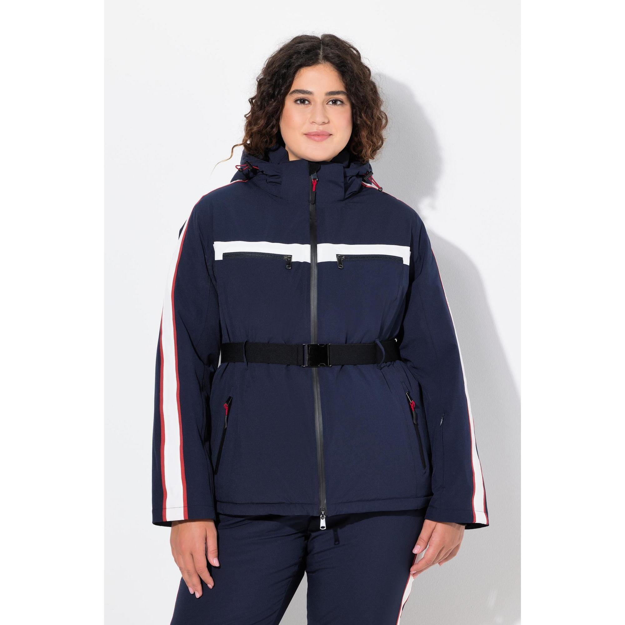 Ulla Popken - Femme Veste Technique Imperméable - Veste - Bleu - Decathlon