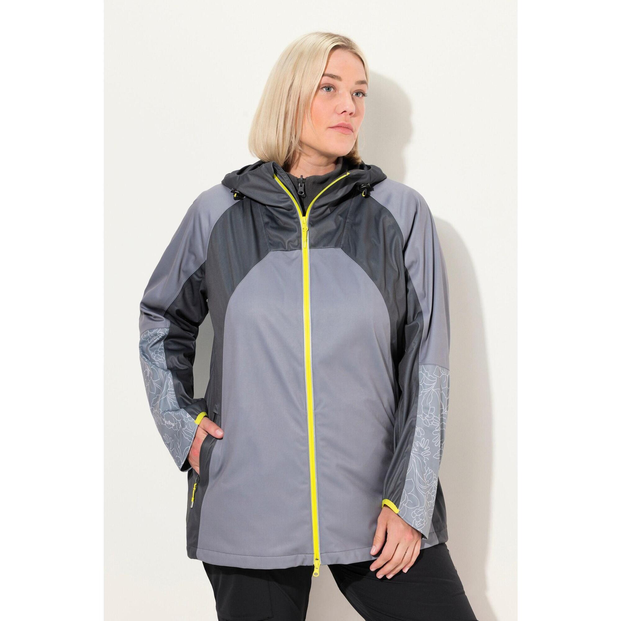 Ulla Popken - Femme Veste Technique Imperméable - Veste - Gris - Decathlon