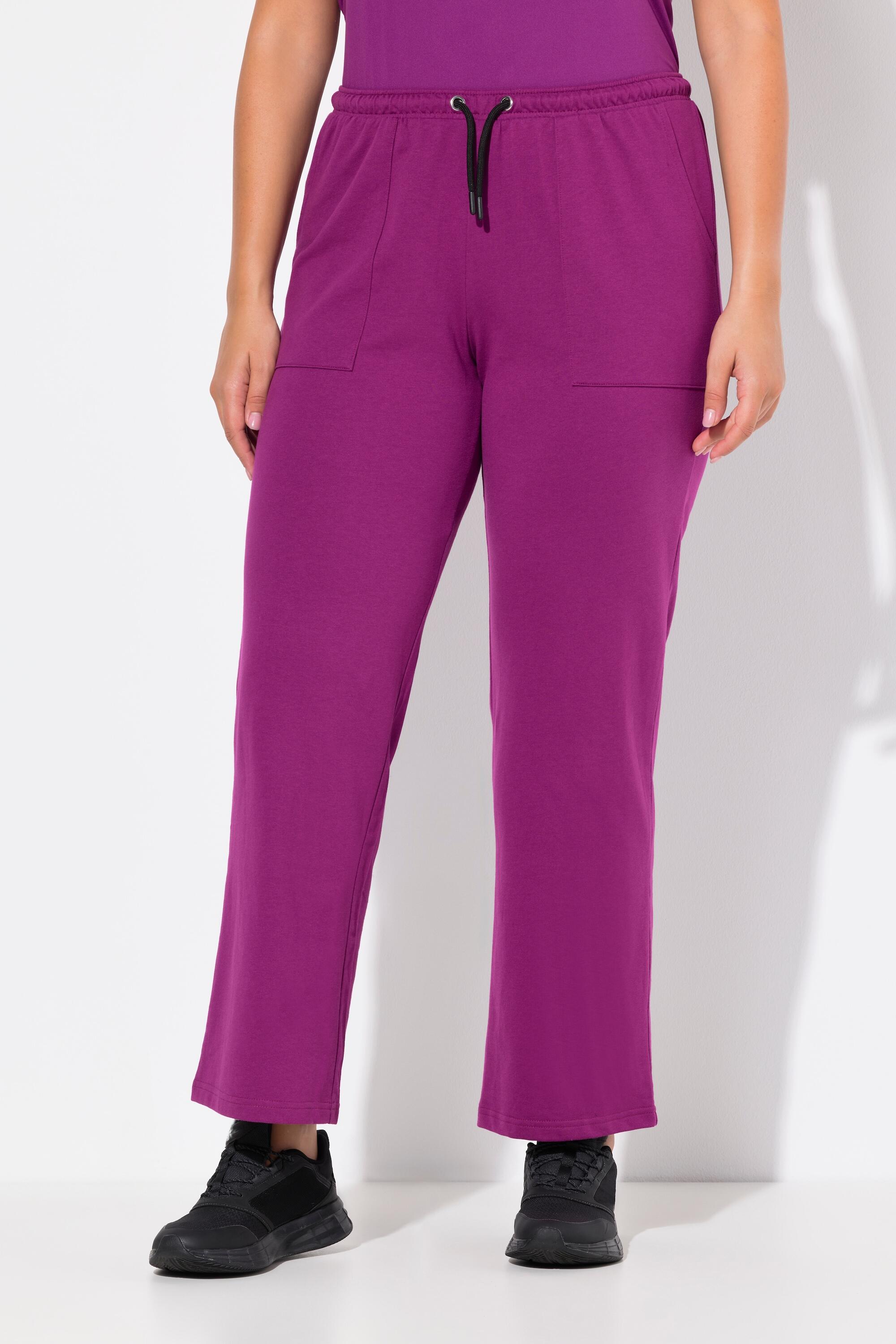 ULLA POPKEN Plus-Size Women's Jogging Pants pink/purple Straight Leg