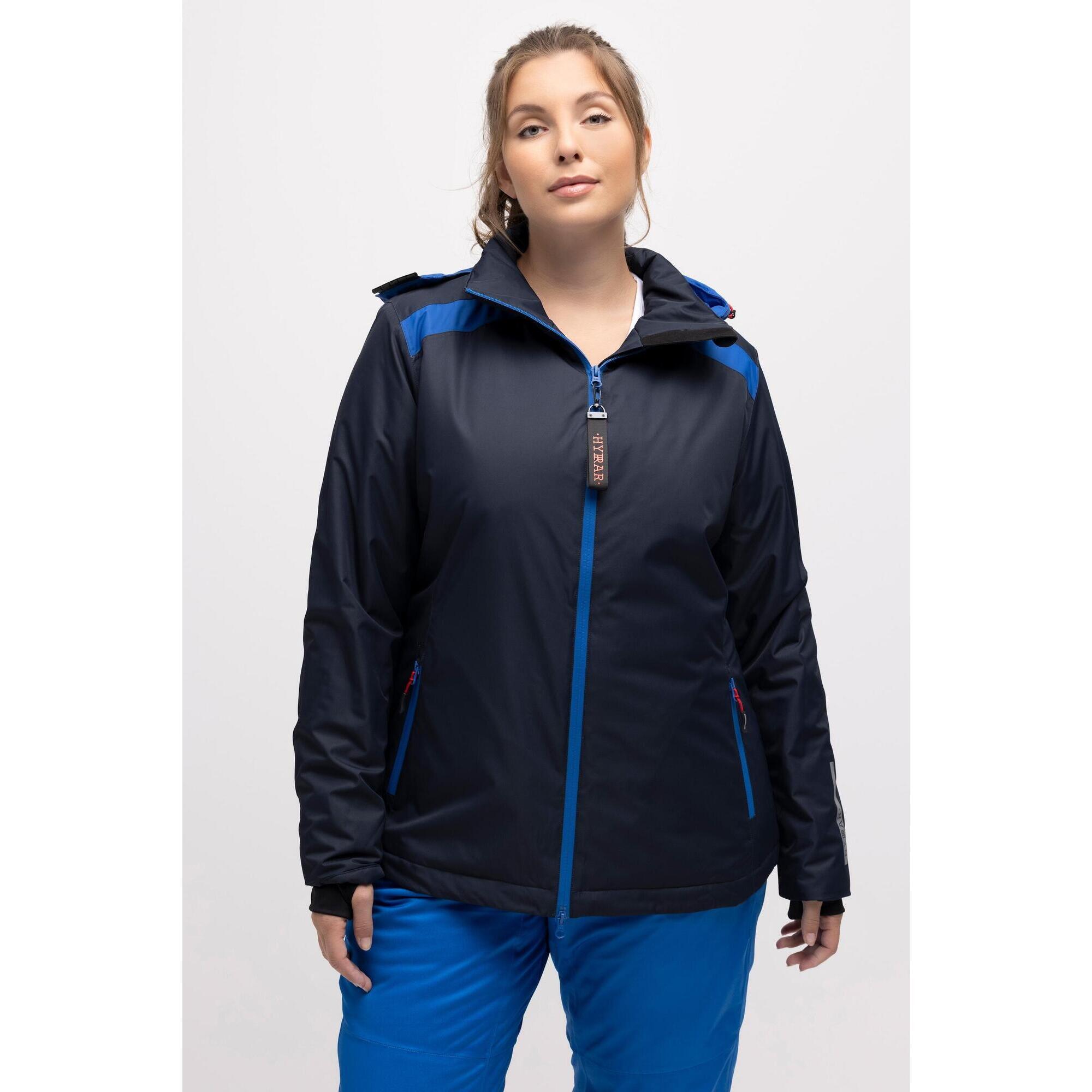 Ulla Popken - Femme Veste Technique Hyprar Imperméable Fermeture Éclair À Double Sens - Veste - Bleu - Decathlon