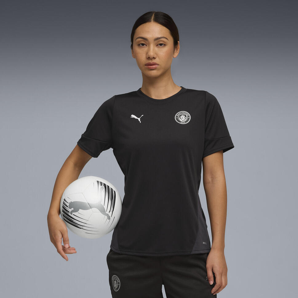 Damska koszulka treningowa Manchester City PUMA Black Silver Metallic