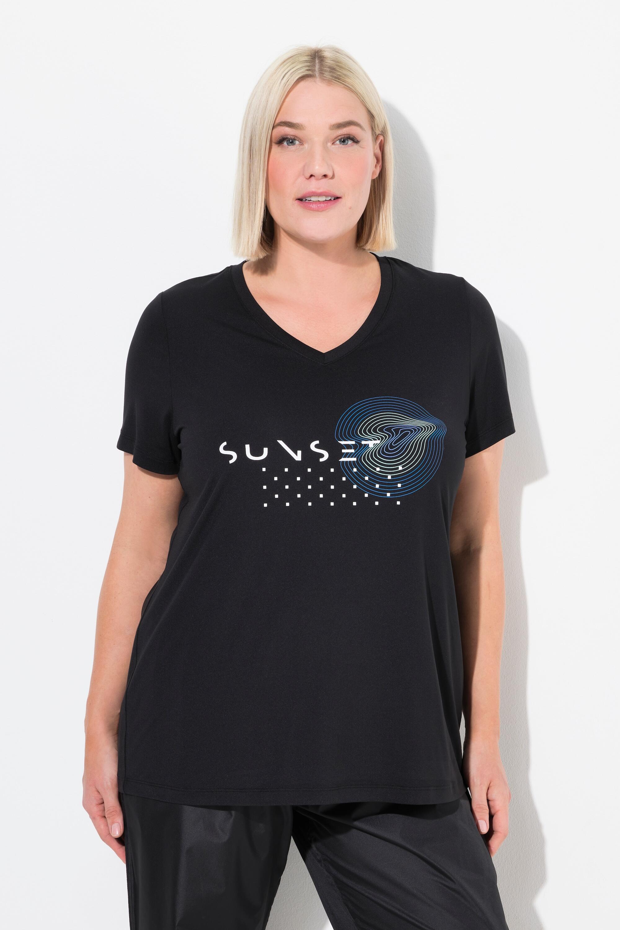 Femme T-shirt de sport séchage rapide col V manches courtes 1/6