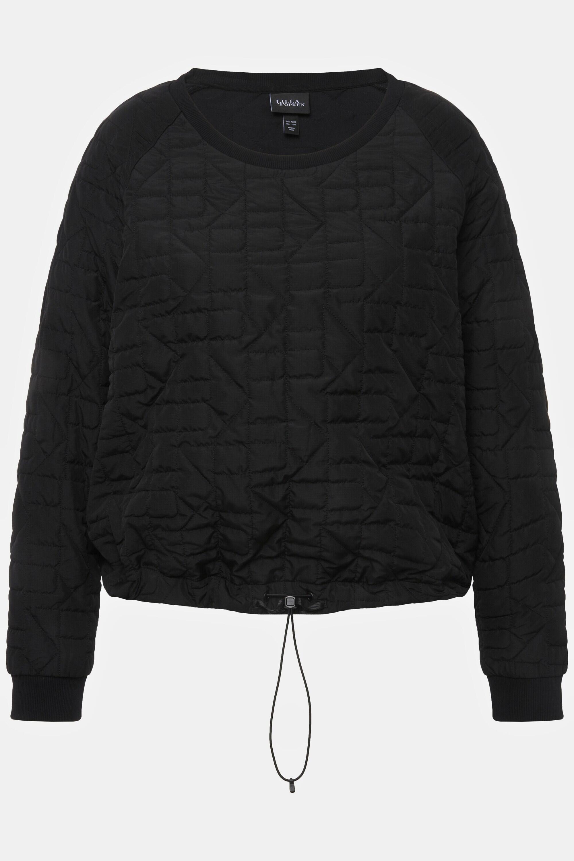 Dames Sweatshirt doorgestikt patroon zoomband ronde hals lange mouwen 9/9
